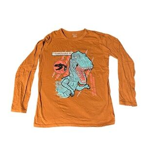 The Children’s Place Rust Orange Dinosaur Long Sleeve Shirt